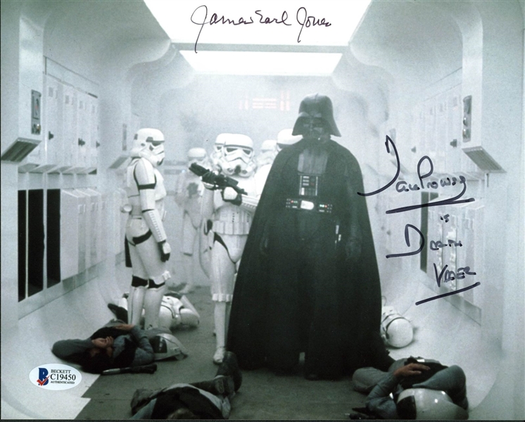 Darth Vader: David Prowse & James Earl Jones Signed 8" x 10" Color Photo (#2)(BAS/Beckett)
