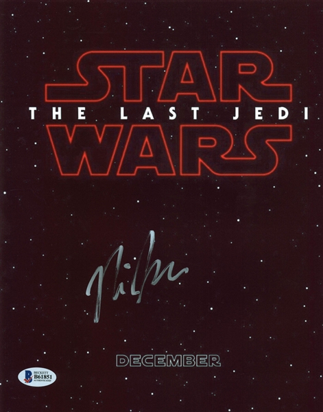 The Last Jedi: Director Rian Johnson Signed 8.5" x 11" Photo (BAS/Beckett)