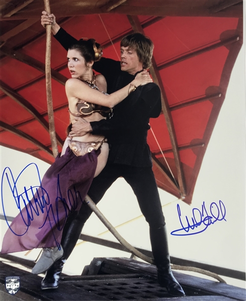 Carrie Fisher & Mark Hamill Dual Signed Save Leia 16" x 20" Photograph (Beckett/BAS Guaranteed)