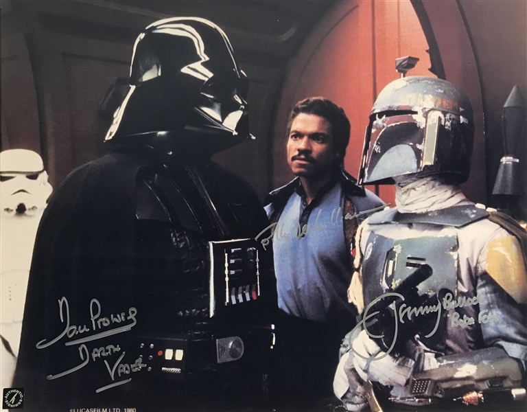 Dave Prowse, Billy Dee Williams & Jeremy Bulloch Signed 16" x 20" Photograph (Beckett/BAS Guaranteed)