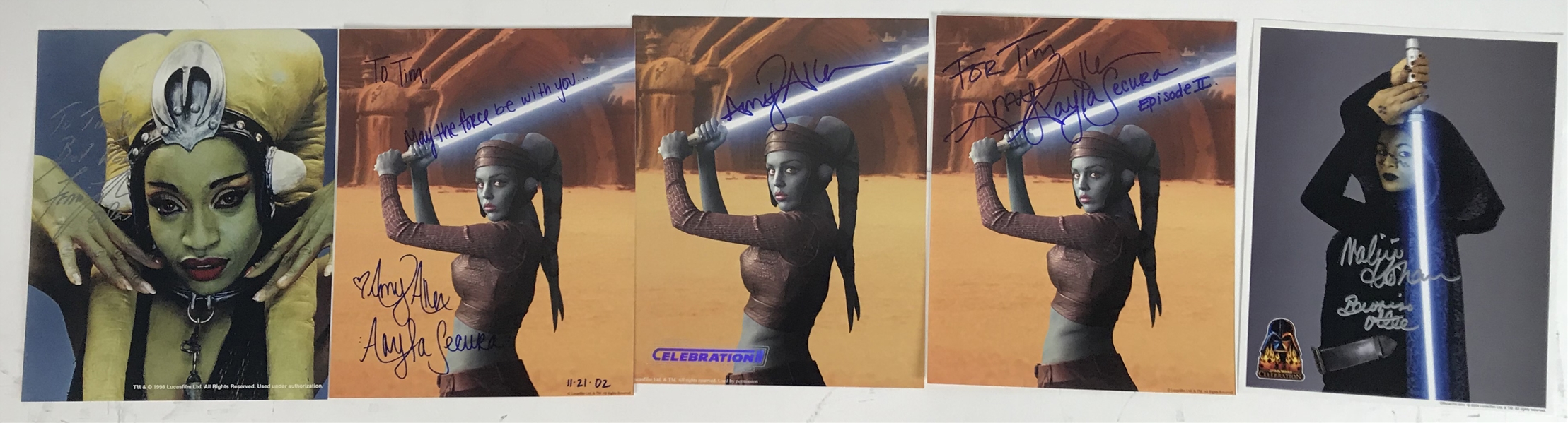 Woman Of Star Wars Lot of Ten (10) Signed 8" x 10" Color Photographs (Beckett/BAS Guaranteed)