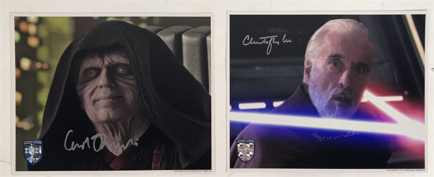 Sith Lords Lot of Two (2) Signed 8" x 10" Photographs w/ Lee & McDiarmid (Beckett/BAS Guaranteed)