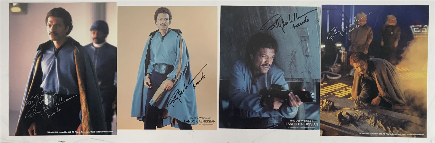 Billy Dee Williams Signed Lot of Four (4) 8" x 10" Photographs (Beckett/BAS Guaranteed)