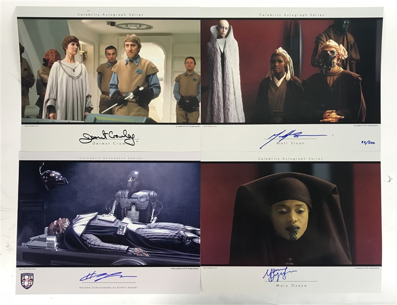 Lot of Four (4) Signed 11" x 14" Celebrity Autograph Series Photographs w/ Crowley, Sloan & Others! (Beckett/BAS Guaranteed)