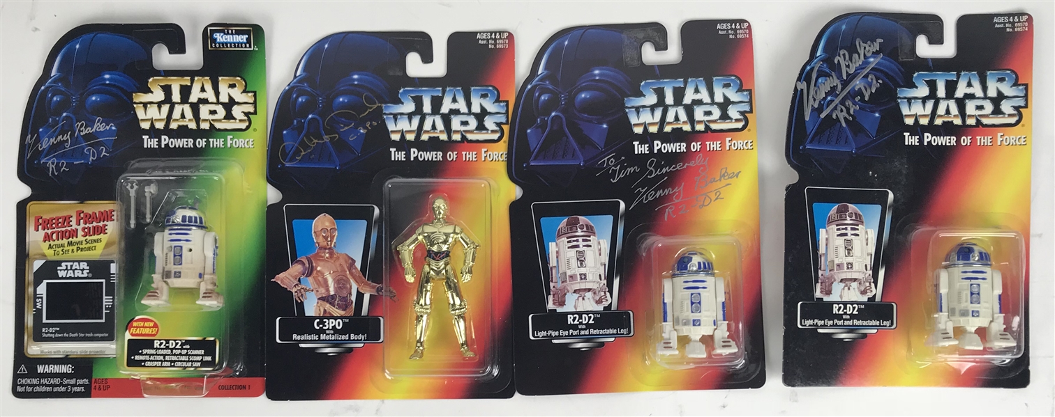 Kenny Baker & Anthony Daniels Signed Lot of Four (4) Sealed Figurines (Beckett/BAS Guaranteed)