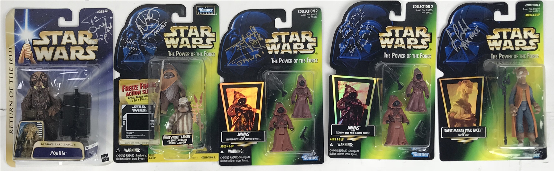 Star Wars Creatures Lot of Five (5) Signed Figurines w/ Warwick Davis! (Beckett/BAS Guaranteed)