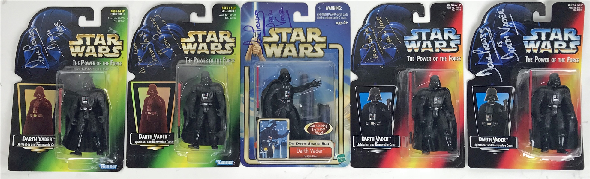 Lot of Five (5) Dave Prowse Signed Darth Vader Figurines (Beckett/BAS Guaranteed)
