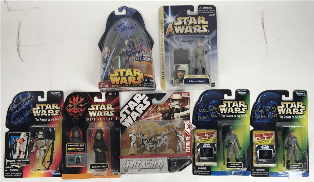 Galactic Empire & Others Lot of Seven (7) Signed Sealed Action Figures (Beckett/BAS Guaranteed)