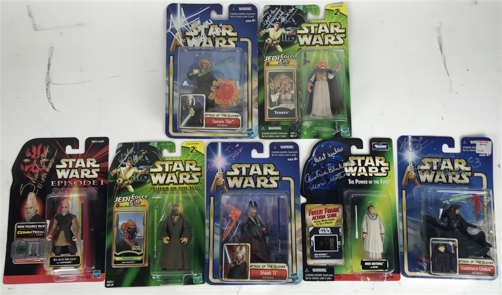 Rebels/Jedi Lot of Seven (7) Signed Star Wars Action Figures (Beckett/BAS Guaranteed)