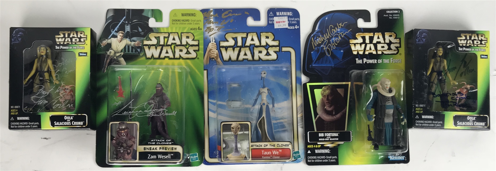 Misc Star Wars Character Lot of Five (5) Signed Action Figures (Beckett/BAS Guaranteed)