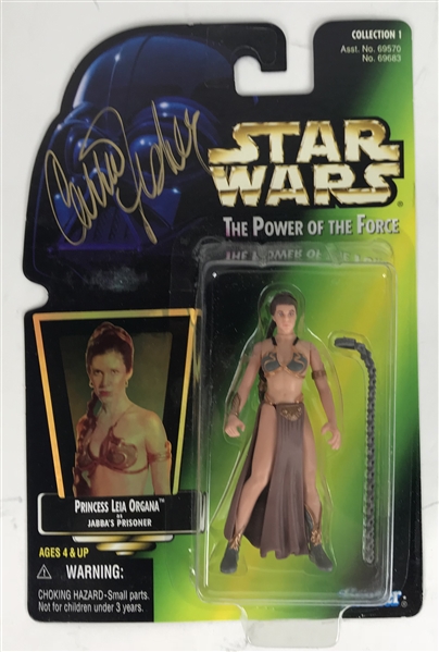 Carrie Fisher Signed Slave Leia Kenner Action Figure (Beckett/BAS Guaranteed)