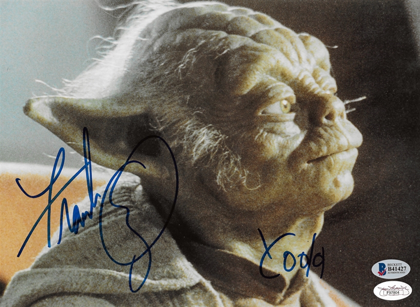 Frank Oz Signed 8" x 12" Color Photo with "Yoda" Inscription (Beckett/BAS)