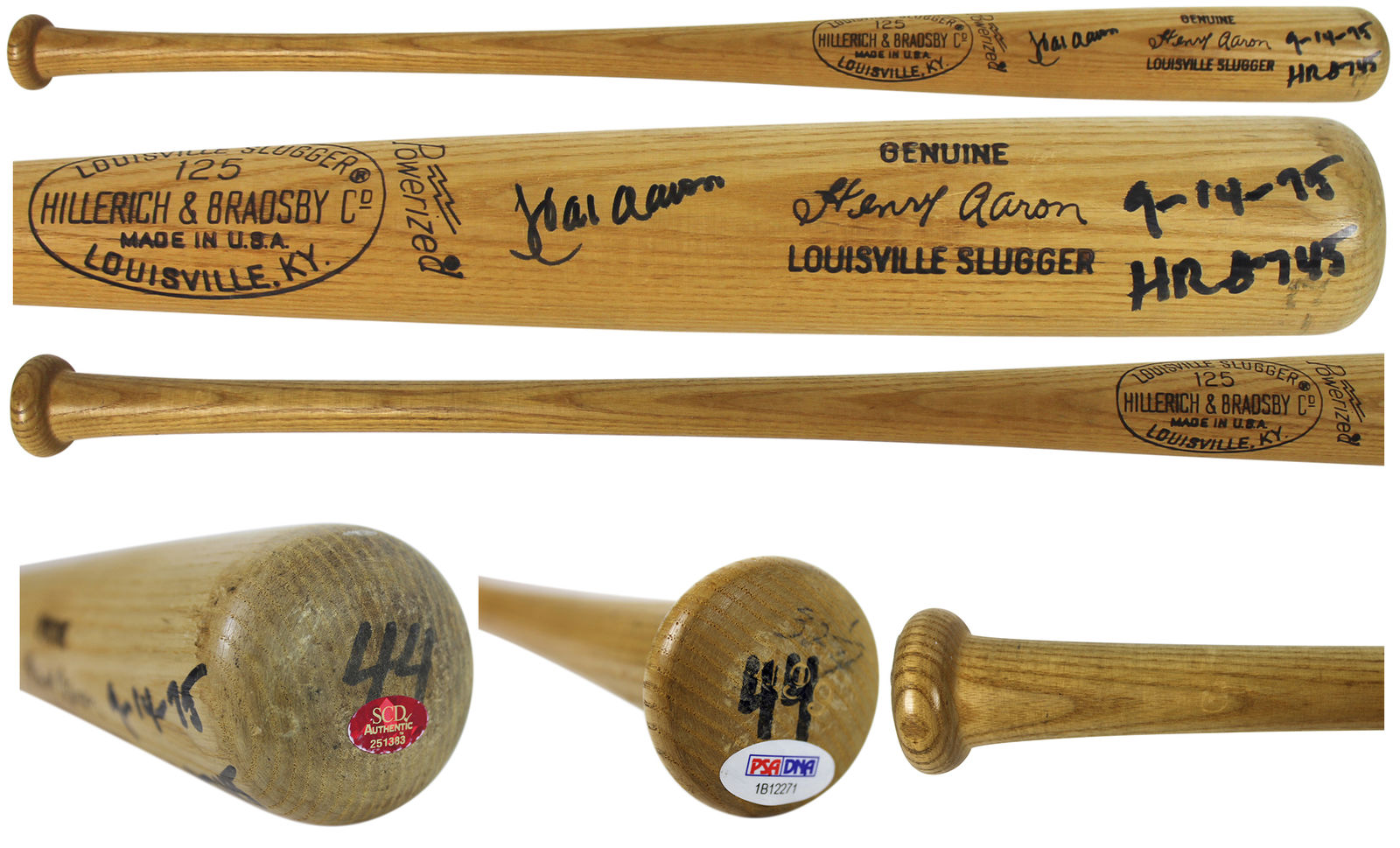 signed hank aaron bat