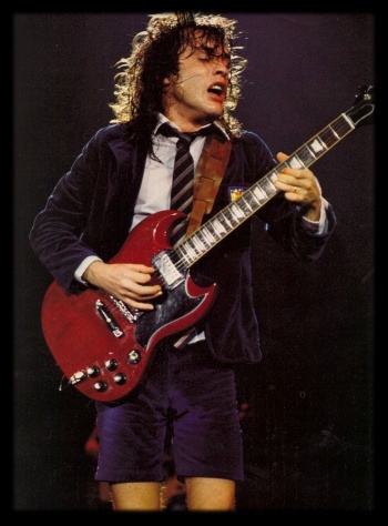 angus young signed photo
