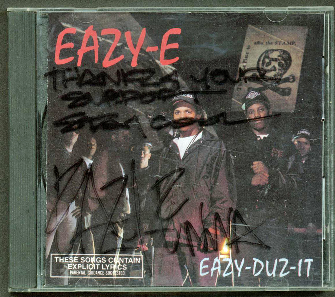 Lot Detail - Eazy-E ULTRA-RARE Signed CD Cover w/ NWA Inscription ...