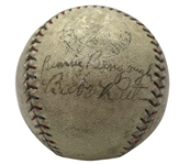 Babe Ruth & Benny Bengough Signed Game Used c. 1927 OAL Ban Johnson Baseball (PSA/DNA)