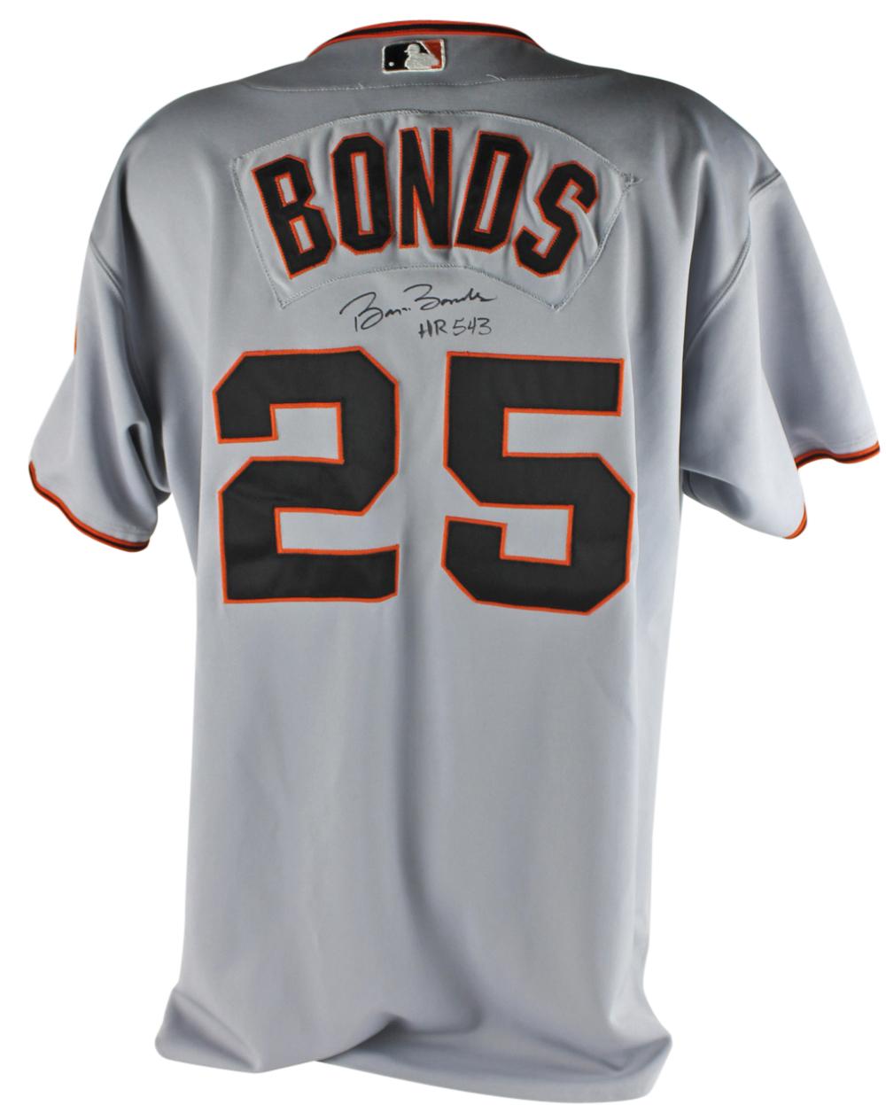 Barry Bonds Signed & Inscribed Jersey