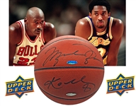 Michael Jordan & Kobe Bryant Dual Signed Spalding NBA Leather Game Model Basketball (UDA)