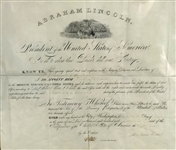Abraham Lincoln Signed 1861 Presidential Appointment (Beckett/BAS)