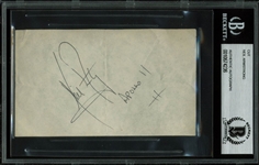 Apollo 11: Neil Armstrong Superb Autograph with RARE "Apollo 11" Inscription (BAS/Beckett Encapsulated)