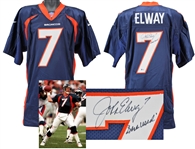 1997 John Elway Denver Broncos Game Used, Signed & Inscribed Jersey (Miedema & BAS/Beckett)