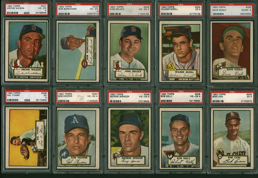 Lot Detail - Incredible Near-Complete 1952 Topps Baseball ...