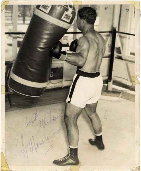 Rocky Marciano Signed Original 8" x 10" Training Photograph (PSA/DNA)