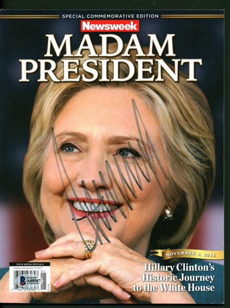 President Donald Trump Signed Mis-Print "Madam President" Newsweek Magazine (Beckett/BAS)