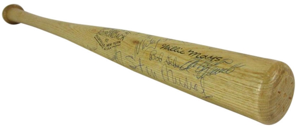 MLB Legends Multi-Signed Adirondack Mini Baseball Bat w/ Clemente, DiMaggio, Mantle & 11 Others (JSA)