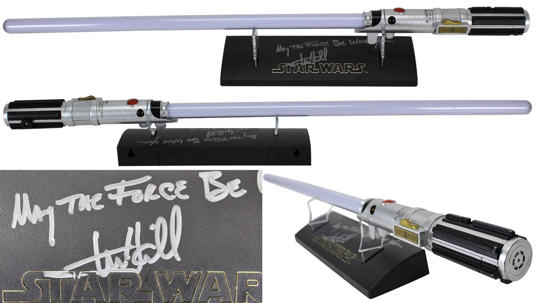 Star Wars: Mark Hamill Signed Luke Skywalker-Style Lightsaber Display (BAS/Beckett)