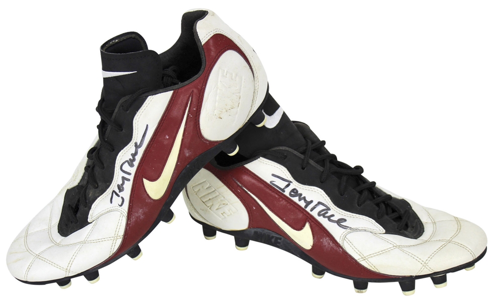 Jerry Rice Signed & Game Used/Worn 49ers NIKE Cleats (PSA/DNA & Iconic LOA)