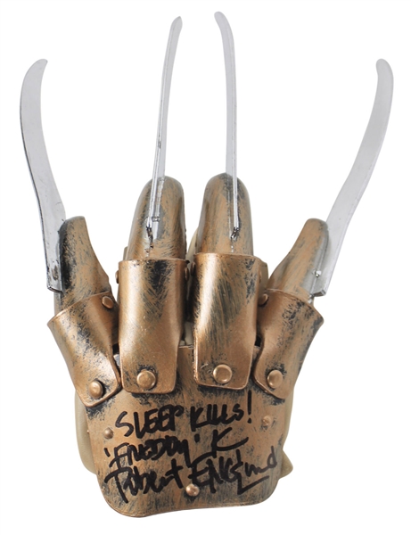 A Nightmare on Elm Street: Robert Englund Signed & Inscribed Freddy Kreuger Claws (BAS/Beckett)