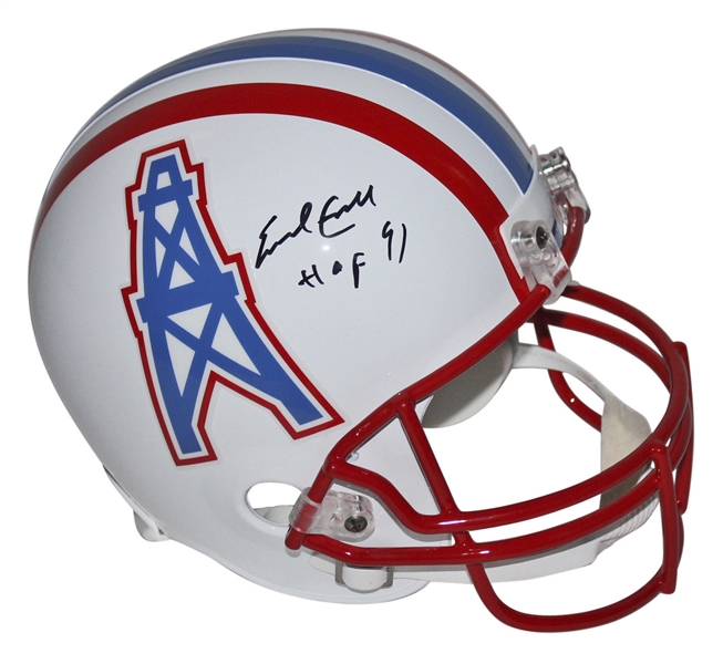 Earl Campbell Signed Oilers Full Size Helmet w/ "HOF 91" Inscription (JSA)