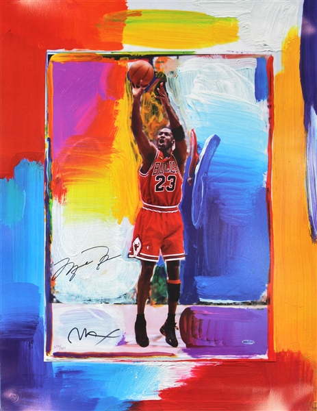 Michael Jordan Signed Limited Edition 26" x 33" Peter Max Lithograph (Upper Deck & Beckett/BAS)