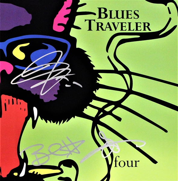 Blues Traveler: Lot of Two (2) Signed 12" x 12" Album Flats for "Four" & "Save His Soul" (Beckett/BAS Guaranteed)