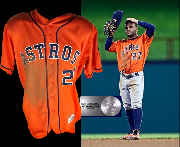 2016 Jose Altuve Game Worn PHOTO MATCHED Houston Astros Road Jersey from 4/21/2016 Game vs. Texas Rangers! (MLB)