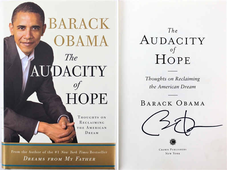 Barack Obama Signed 1st Edition Hardcover Book: The Audacity of Hope (Beckett/BAS)