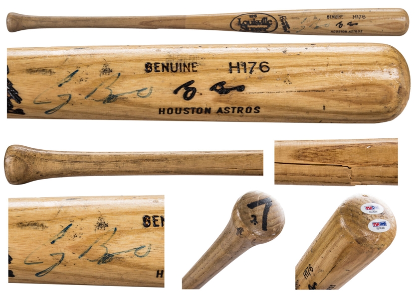 Craig Biggio 1991-94 Game Used & Signed Louisville Slugger H176 Baseball Bat (PSA/DNA Graded GU 7.5)