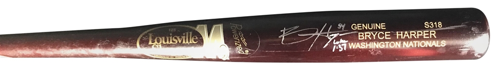 Bryce Harper Signed & Used 2012 Pre-Rookie S318 Louisville Slugger Baseball Bat (PSA/DNA)