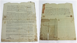 William Henry Harrison & Anna Harrison Rare Dual Signed 1810 Indenture Document (BAS/Beckett)