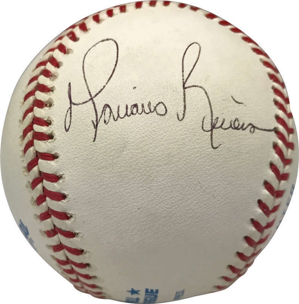 Mariano Rivera Exceptional Rookie-Era Signed OAL (Budig) Baseball (JSA)