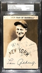 Lou Gehrig Superbly Signed 3.5" x 5.25" Postcard Photo (PSA/DNA Encapsulated)
