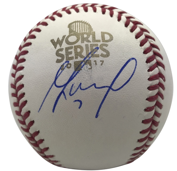 Jose Altuve Signed 2017 World Series Baseball (PSA/DNA)