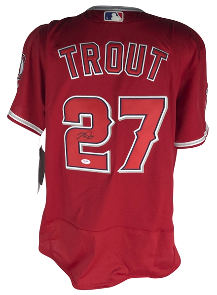 Mike Trout Signed Los Angeles Angels Away Jersey (PSA/DNA)