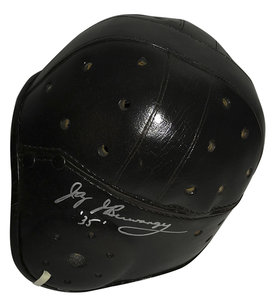 Jay Berwanger Signed Leather Vintage Football Helmet (Beckett/BAS Guaranteed)
