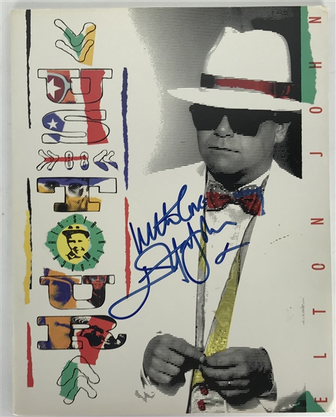 Elton John Signed 1988 11" x 14" US Tour Program (PSA/DNA)