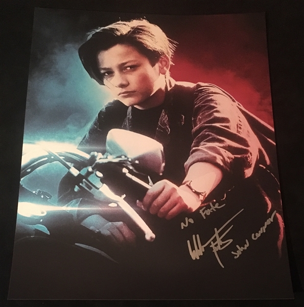 Edward Furlong Signed & Inscribed 16" x 20" Photograph from "Terminator 2" (Beckett/BAS Guaranteed)