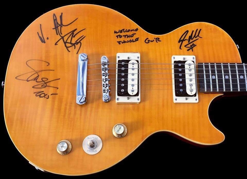 Guns N Roses Multi-Signed Slash Signature Model Guitar w/ 3 Signatures! (BAS/Beckett Guaranteed)