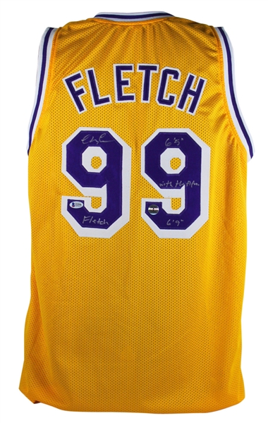 Chevy Chase Signed & Inscribed "Fletch" Lakers Jersey (PSA/DNA)