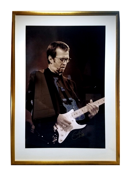 Eric Clapton ULTRA-RARE Over-Sized Signed 55" x 40" Framed Photograph (ACOA)